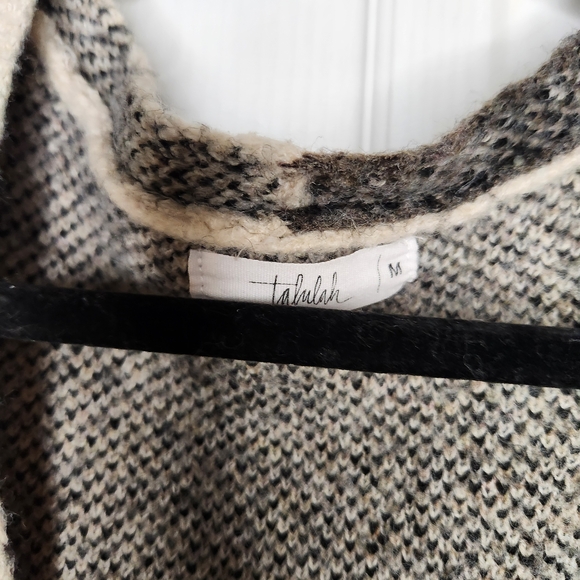 Talulah Tiger Print Colorblock Cardigan Sweater Medium Cozy Animal Print Knit - Picture 3 of 5